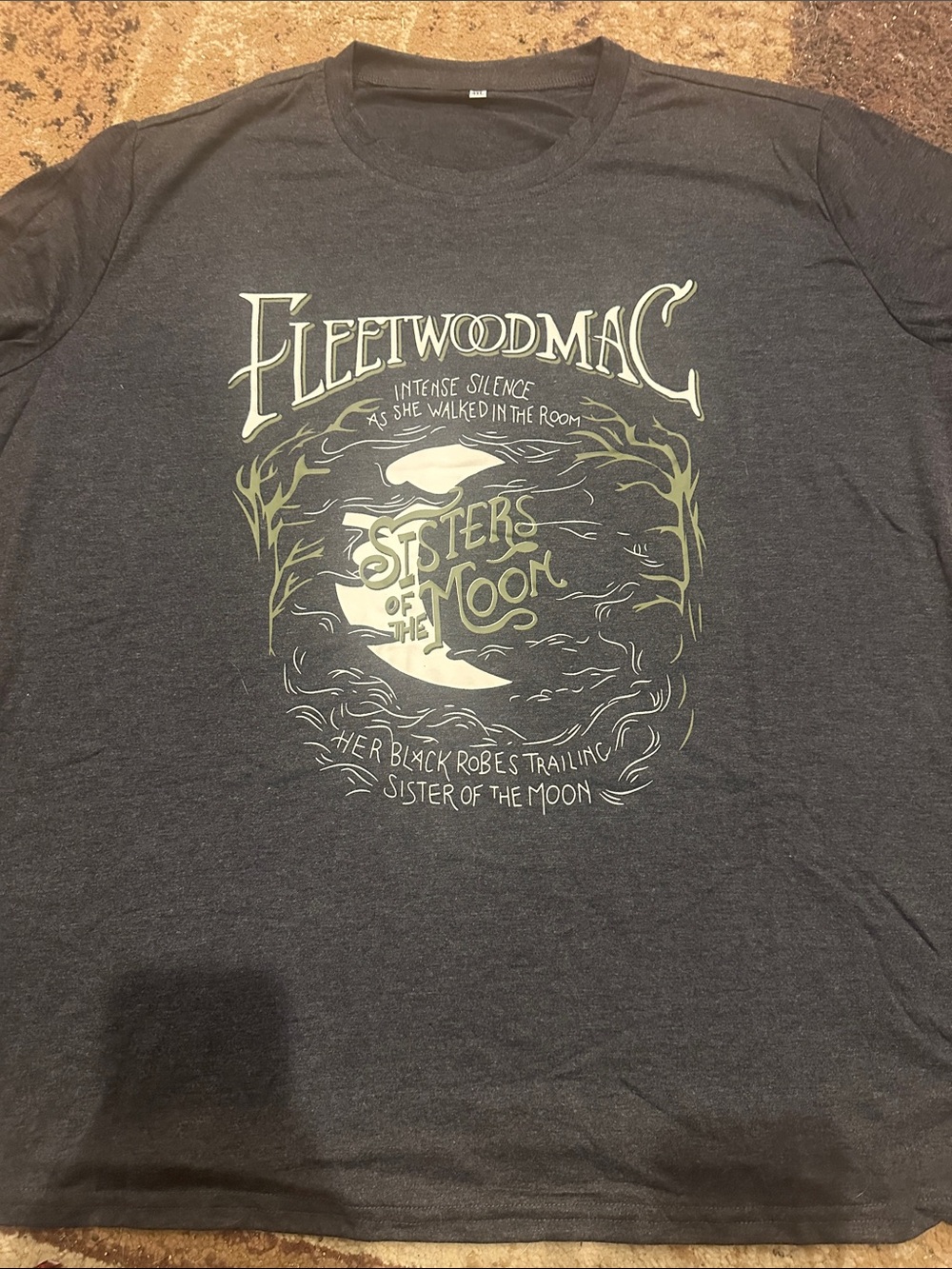 "Fleetwood Mac “Sisters of the Moon" Graphic Tee - Charcoal 4XL